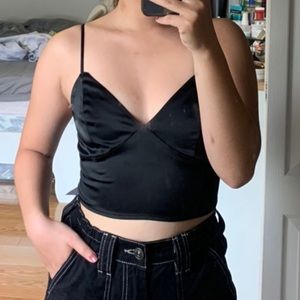 women’s silk crop top